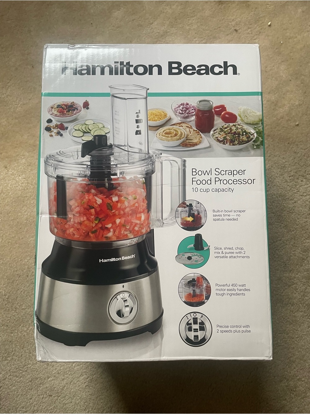 Hamilton Beach Black and Silver Bowl Scraper Food Processor - 10 Cup